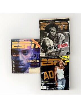 Vintage ESPN Magazine Lot Serena Williams Ben Wallace Jason Kidd 2002 2003
